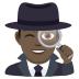 🕵🏿‍♂️ man detective: dark skin tone display on JoyPixels